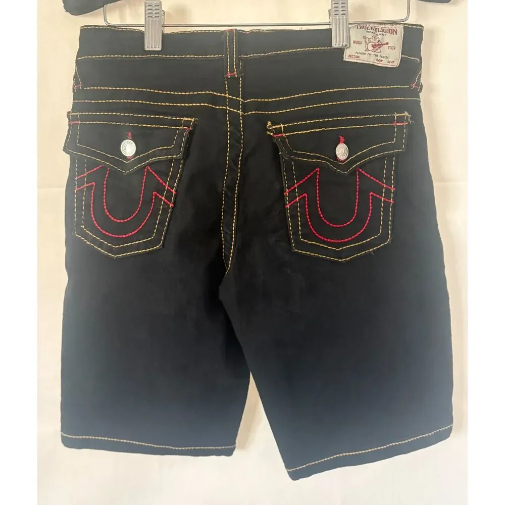 True Religion Ricky Relaxed Straight Denim Shorts